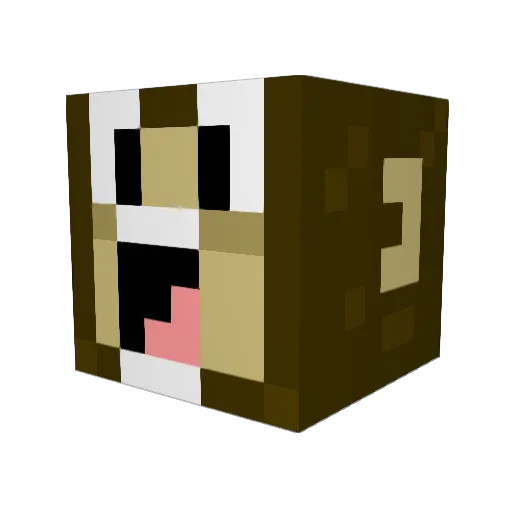 BaseballMonkey Minecraft avatar head, 3D render