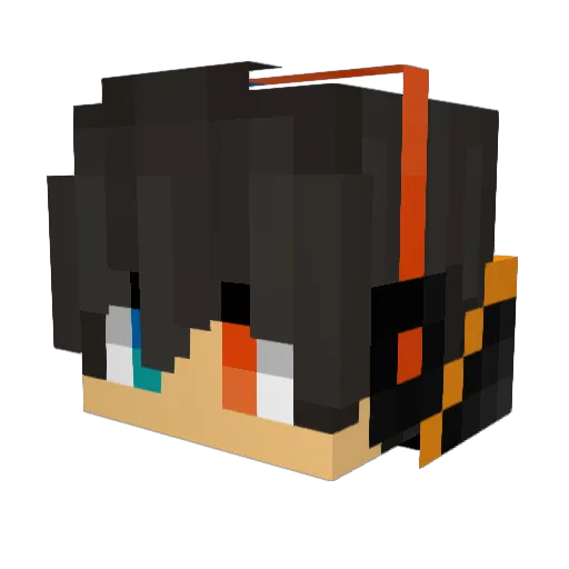 BaseballPro9 Minecraft avatar head, 3D render