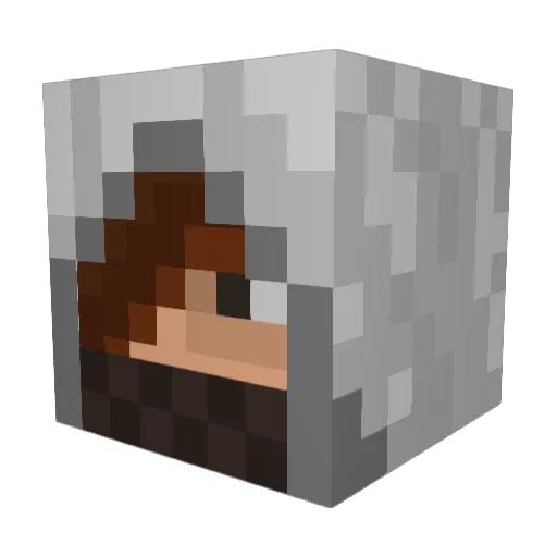 Baseballk1ng Minecraft avatar head, 3D render