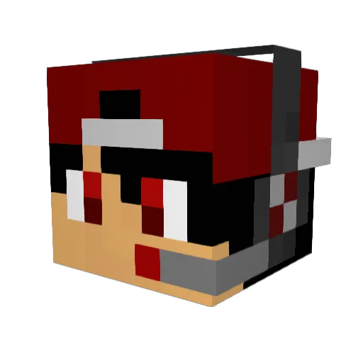 Basebanger15 Minecraft avatar head, 3D render