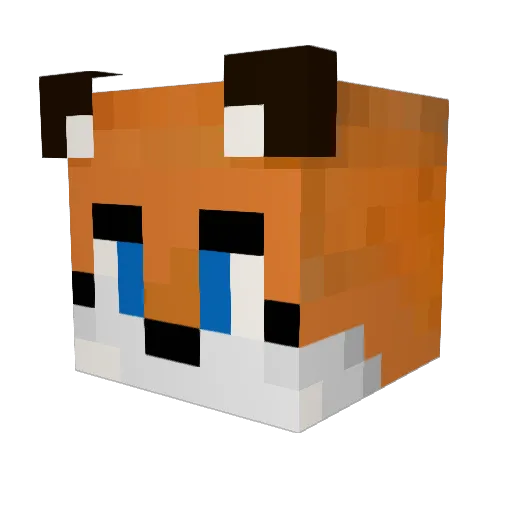 BasedAnna Minecraft avatar head, 3D render