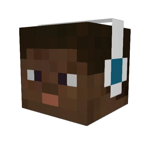 BasedElephant Minecraft avatar head, 3D render