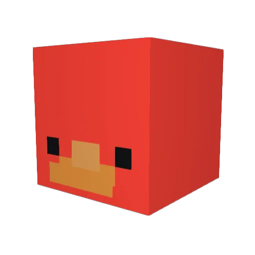 BasedIfReal Minecraft avatar head, 3D render