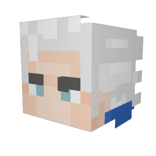 BasedKai Minecraft avatar head, 3D render