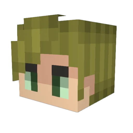 Based_On_WW2 Minecraft avatar head, 3D render
