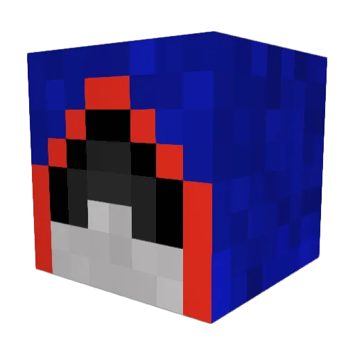 Based__Redpilled Minecraft avatar head, 3D render
