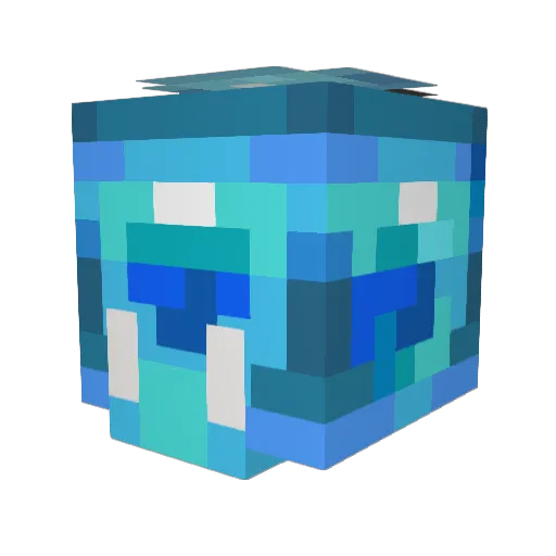 Basedlike Minecraft avatar head, 3D render