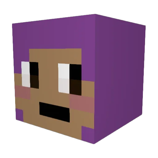 Basedonme Minecraft avatar head, 3D render