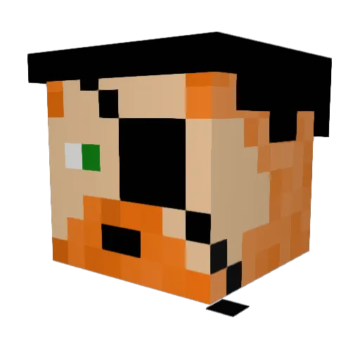 BaselessClaim Minecraft avatar head, 3D render