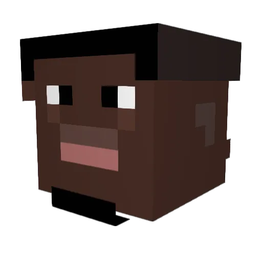 Bash858 Minecraft avatar head, 3D render