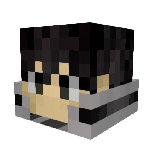 BashBB Minecraft avatar head, 3D render