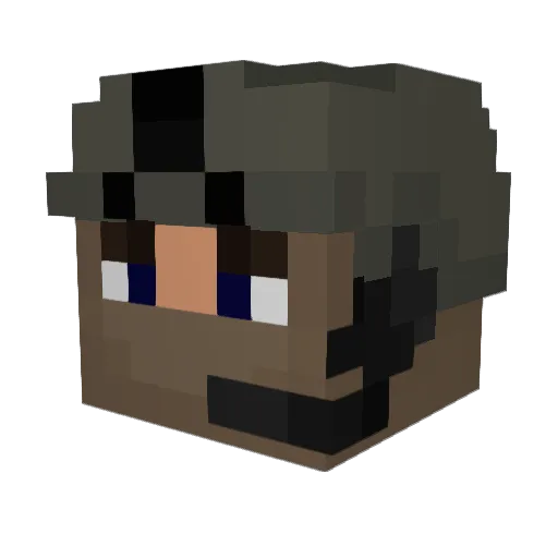 BashCrash278 Minecraft avatar head, 3D render