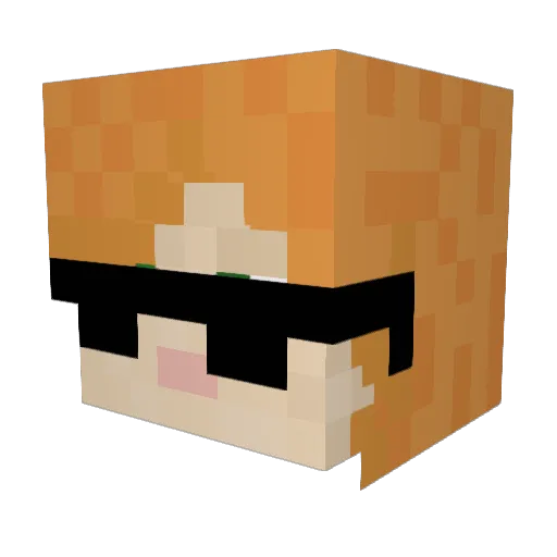 BashJews Minecraft avatar head, 3D render