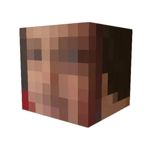 BashTag3 Minecraft avatar head, 3D render