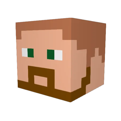 Bash_Maistor Minecraft avatar head, 3D render