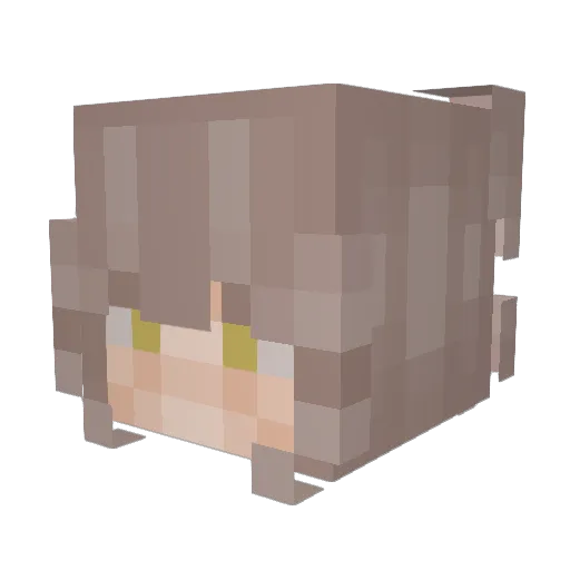 BasherK6 Minecraft avatar head, 3D render