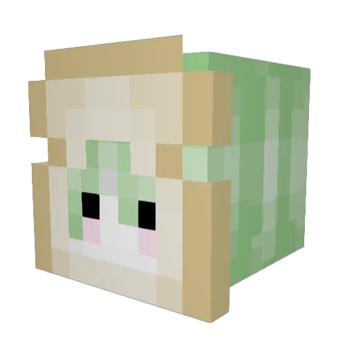 BashfulGingy Minecraft avatar head, 3D render