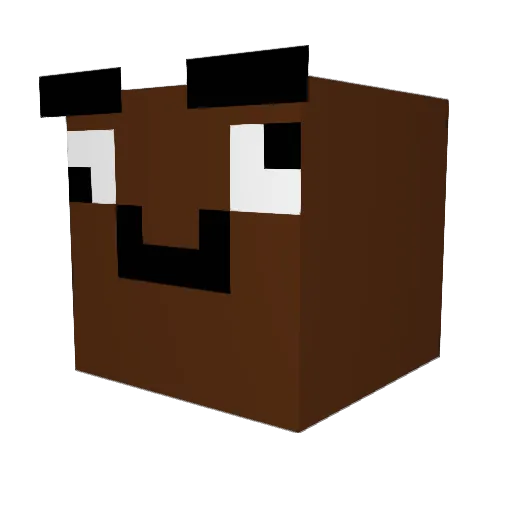 Bashiixs Minecraft avatar head, 3D render