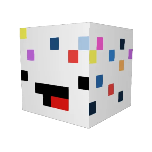 Bashitec Minecraft avatar head, 3D render