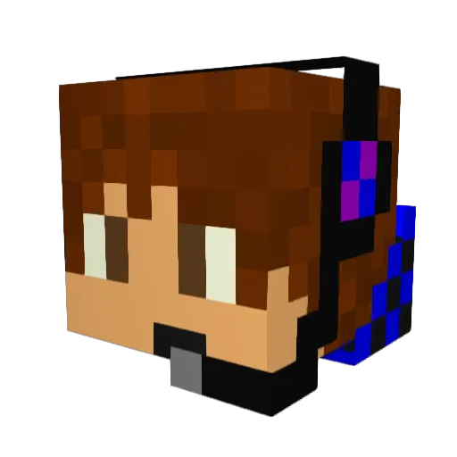 Bashx50 Minecraft avatar head, 3D render