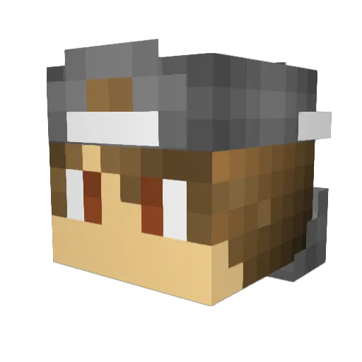 Basic1 Minecraft avatar head, 3D render