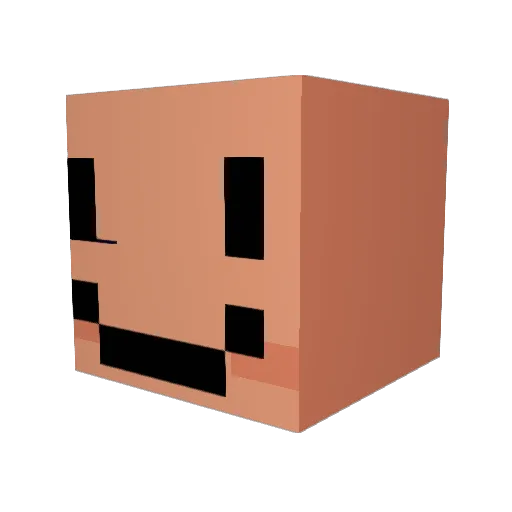 BasicBaldMan Minecraft avatar head, 3D render