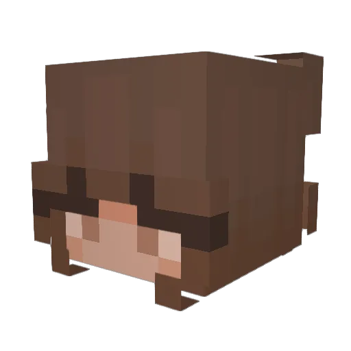 BasicBird Minecraft avatar head, 3D render