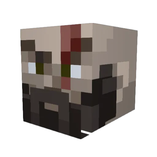 BasicBruno Minecraft avatar head, 3D render