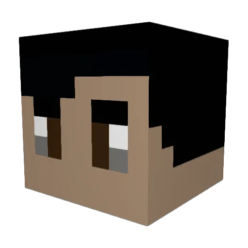 BasicGamer14 Minecraft avatar head, 3D render