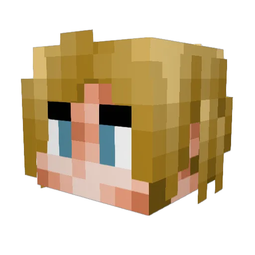 BasicGlitch Minecraft avatar head, 3D render