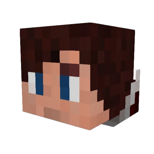 BasicNugget Minecraft avatar head, 3D render