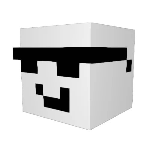 Basic_Bubble Minecraft avatar head, 3D render