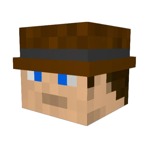 Basic_WHaT Minecraft avatar head, 3D render