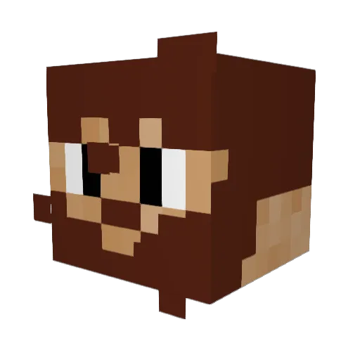 Basic_godx Minecraft avatar head, 3D render