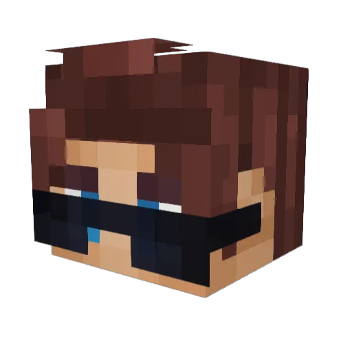Basicallee Minecraft avatar head, 3D render