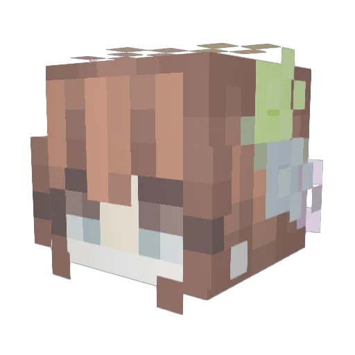 BasicallyBambi Minecraft avatar head, 3D render
