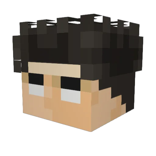 BasicallyGood Minecraft avatar head, 3D render