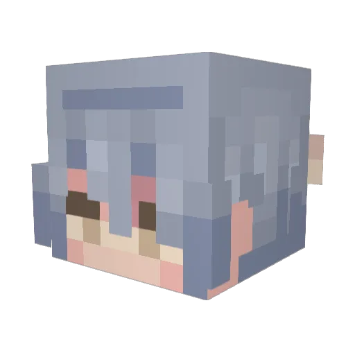 BasicallyIAmFox Minecraft avatar head, 3D render