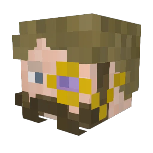 Basically_Tony Minecraft avatar head, 3D render