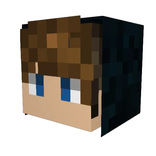 BasiclyJava Minecraft avatar head, 3D render