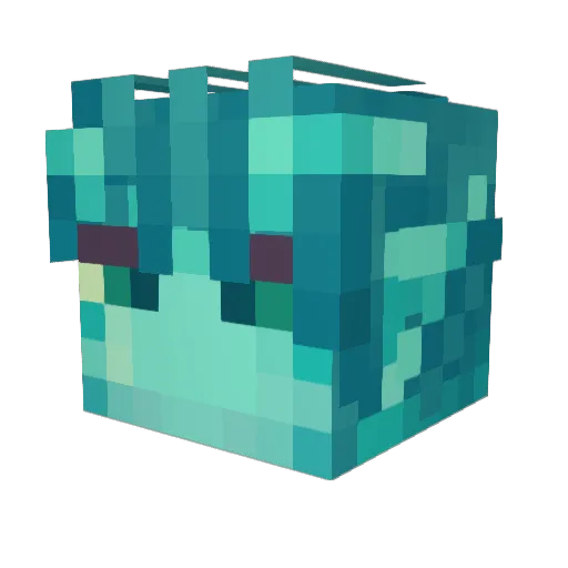 BasilMediator Minecraft avatar head, 3D render