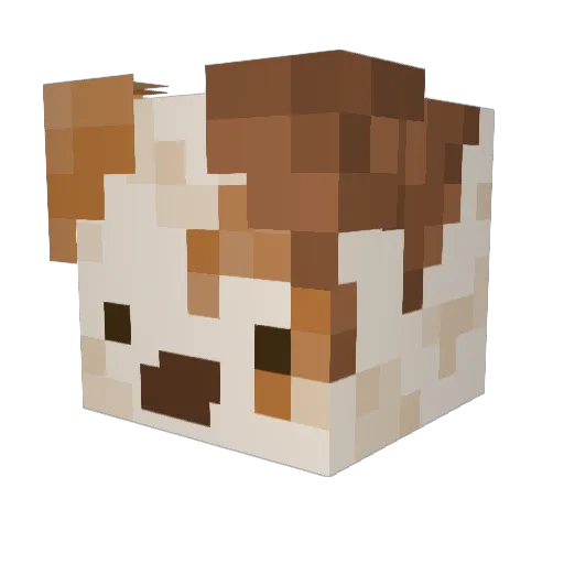 BasilWolf Minecraft avatar head, 3D render