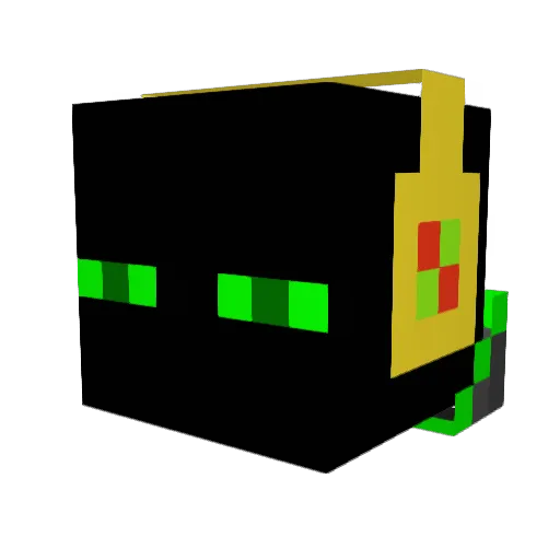 Basilgator Minecraft avatar head, 3D render