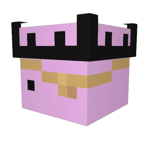 Basilika Minecraft avatar head, 3D render