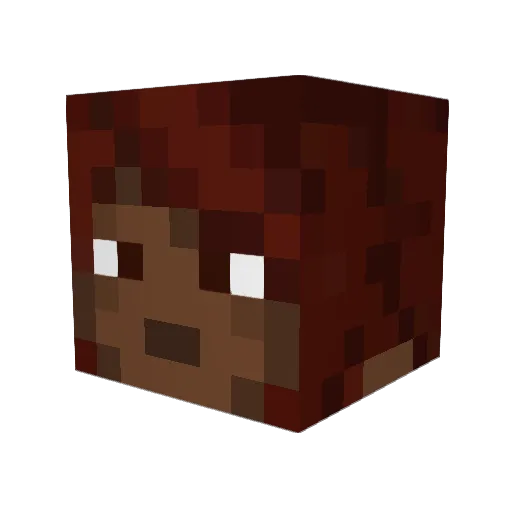 Basilisse Minecraft avatar head, 3D render