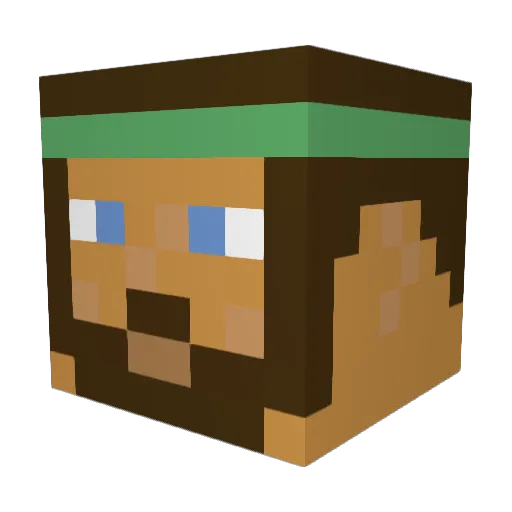 Basilkius Minecraft avatar head, 3D render