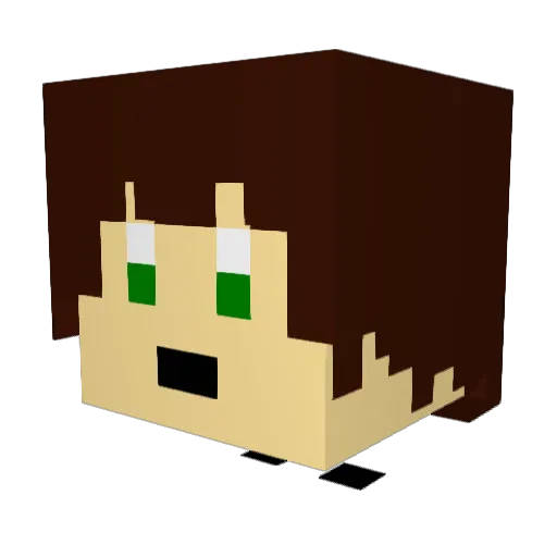 Basilleus Minecraft avatar head, 3D render