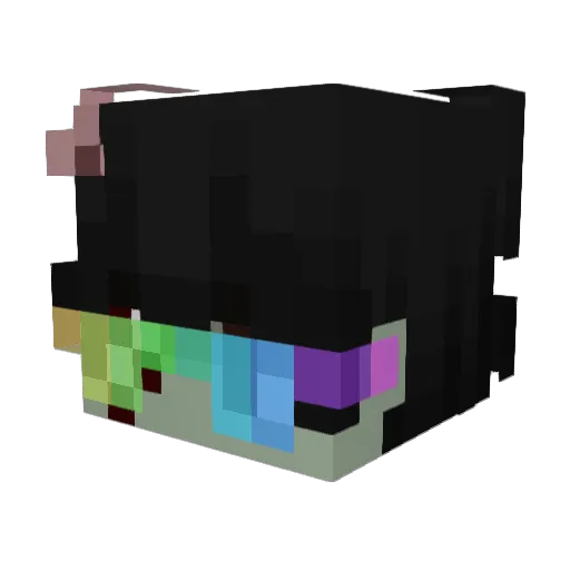 Basinity Minecraft avatar head, 3D render