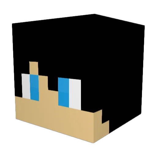 Basiq_ Minecraft avatar head, 3D render