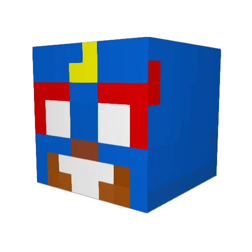 Basjeuhhh Minecraft avatar head, 3D render